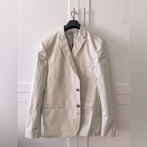 7 for all mankind double breasted beige jacket
